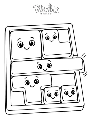 Jelly block puzzle coloring page