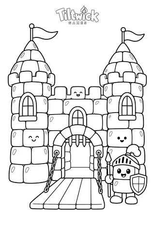 Jelly castle coloring page