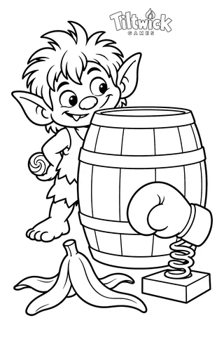Tricky troll coloring page